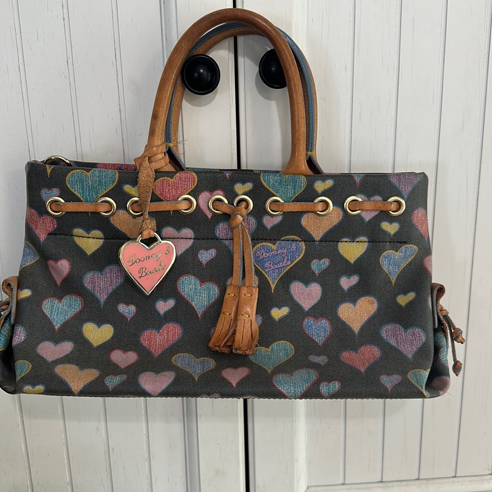 Vintage Dooney & Bourke colored heart bag.